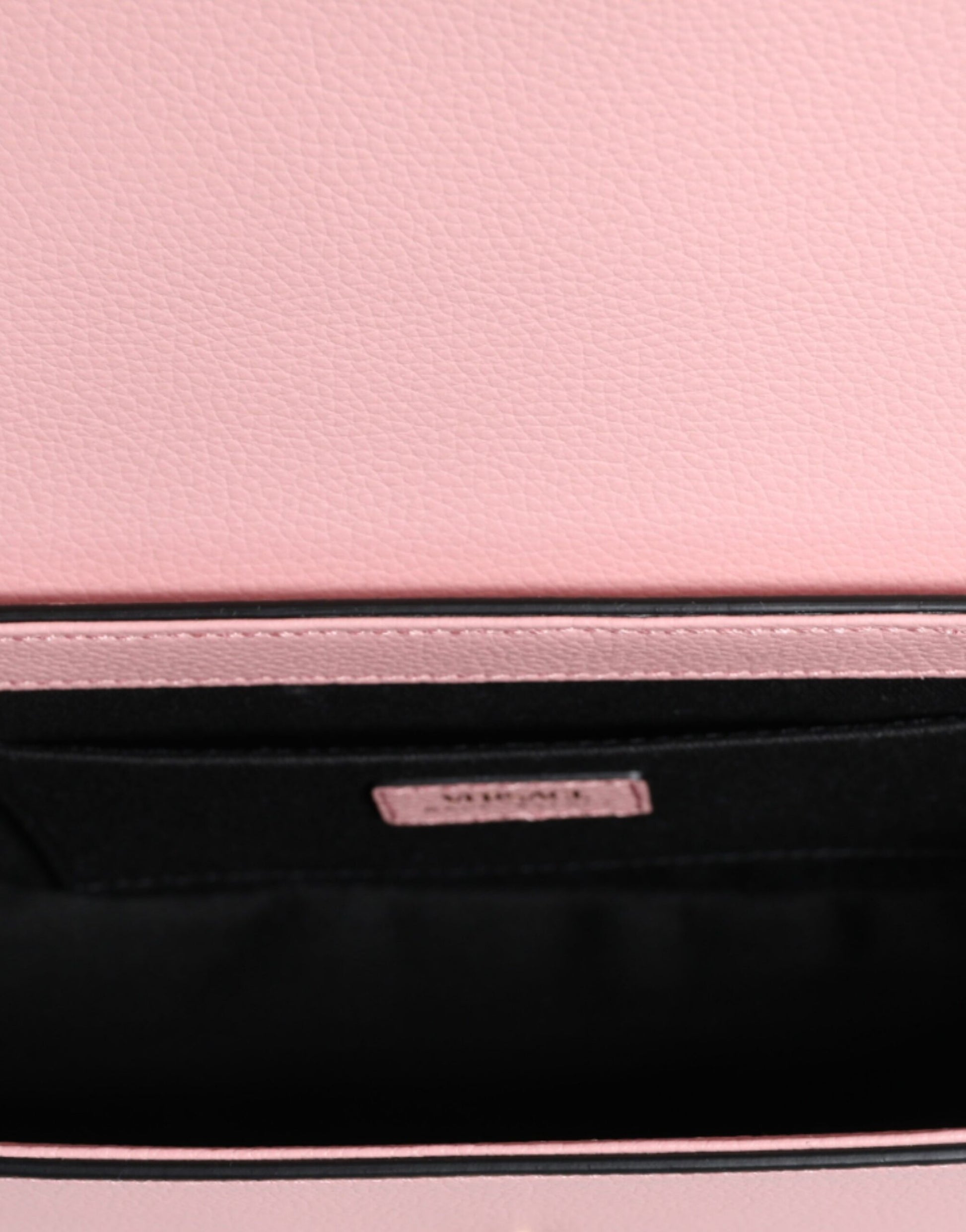 Versace Pink Grainy Calf Leather Logo Crossbody Shoulder Bag - ClickThatClicks 