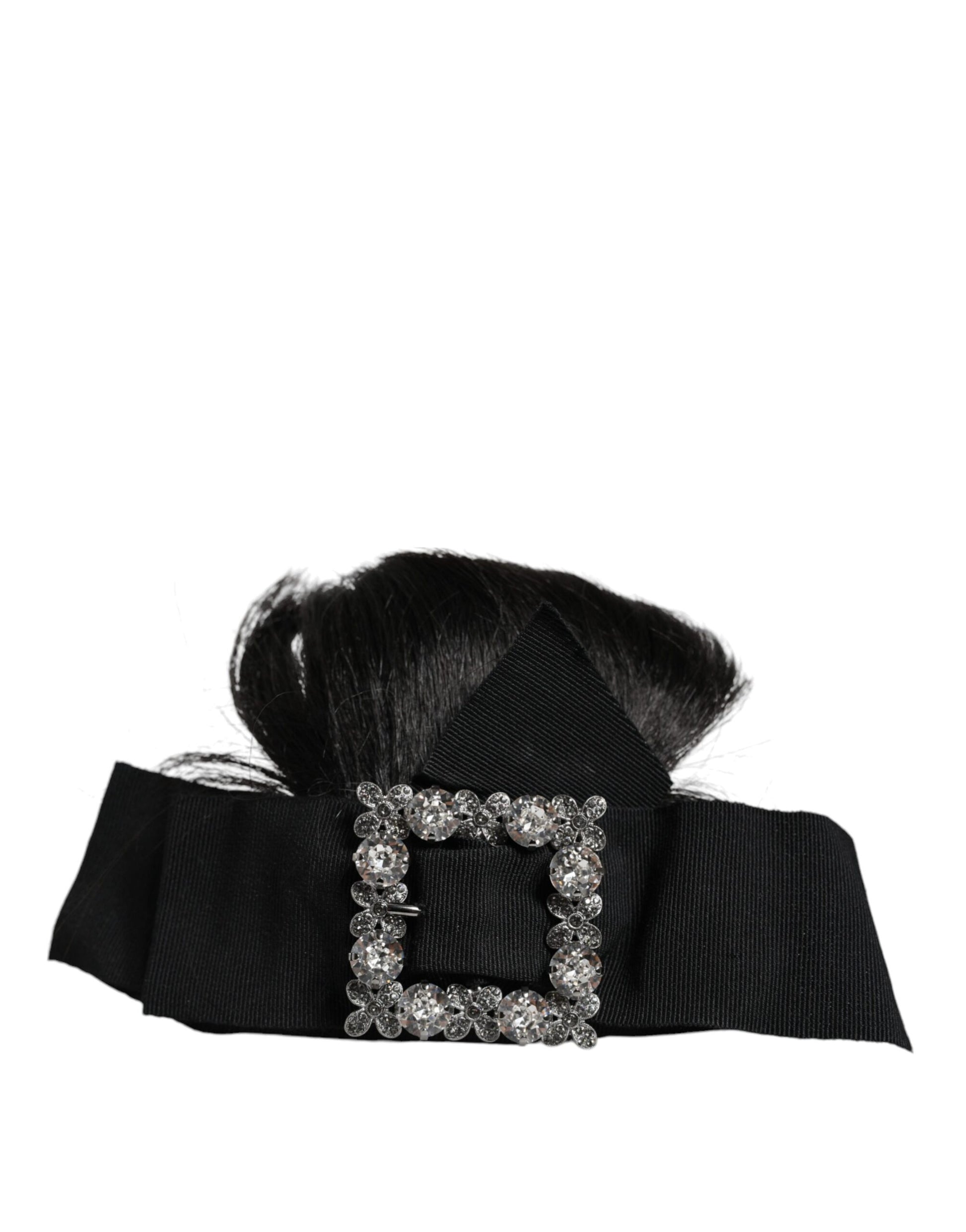 Dolce & Gabbana Black Hair Parrucchiera Crystal Headband Diadem - ClickThatClicks 