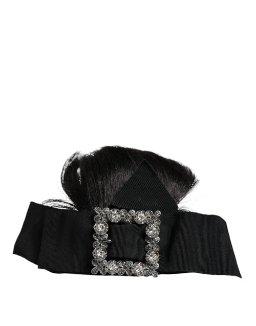 Dolce & Gabbana Black Hair Parrucchiera Crystal Headband Diadem - ClickThatClicks 