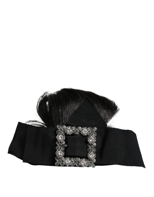 Dolce & Gabbana Black Hair Parrucchiera Crystal Headband Diadem - ClickThatClicks 