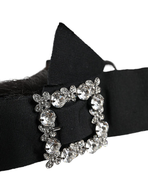 Dolce & Gabbana Black Hair Parrucchiera Crystal Headband Diadem - ClickThatClicks 