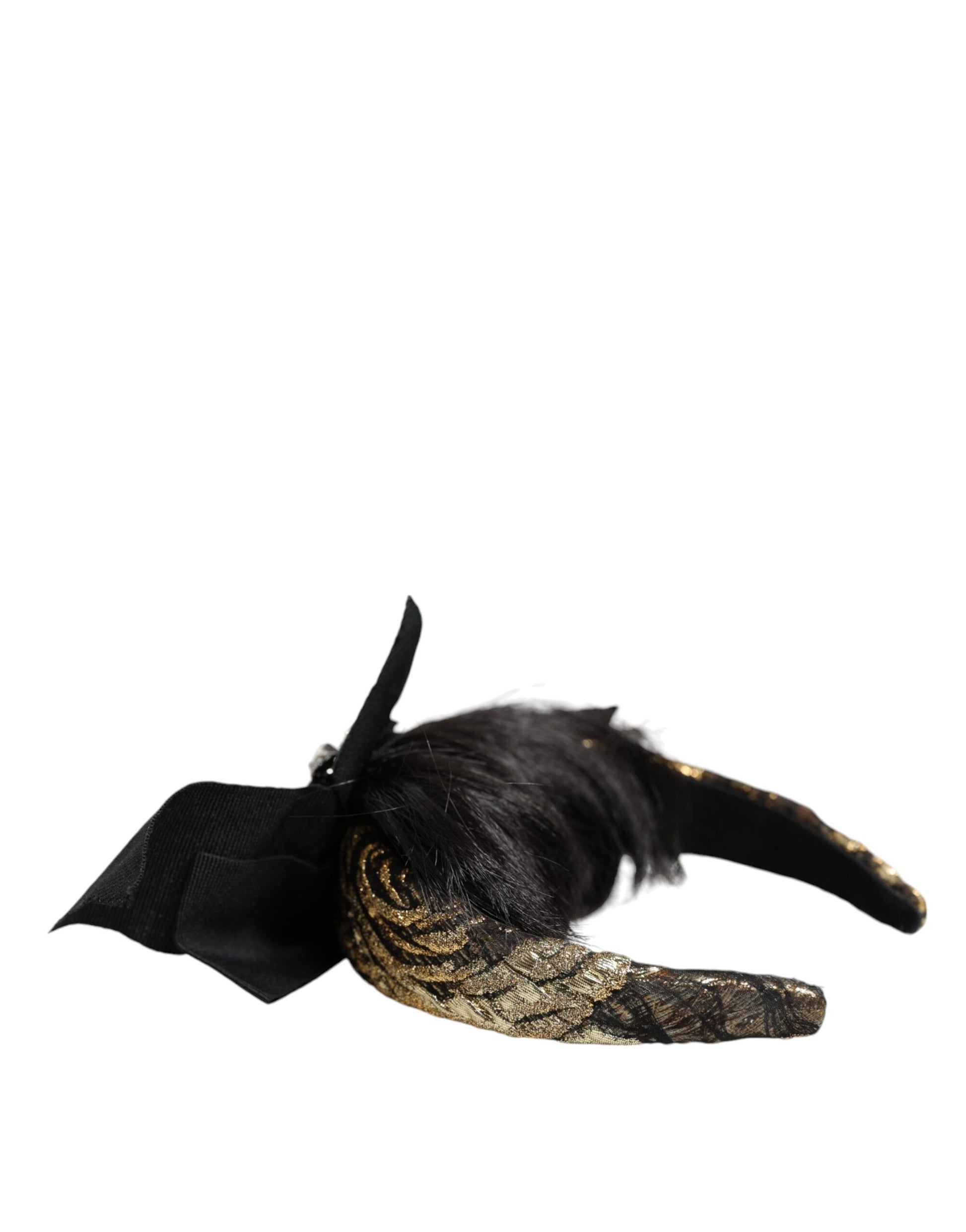 Dolce & Gabbana Black Hair Parrucchiera Crystal Headband Diadem - ClickThatClicks 