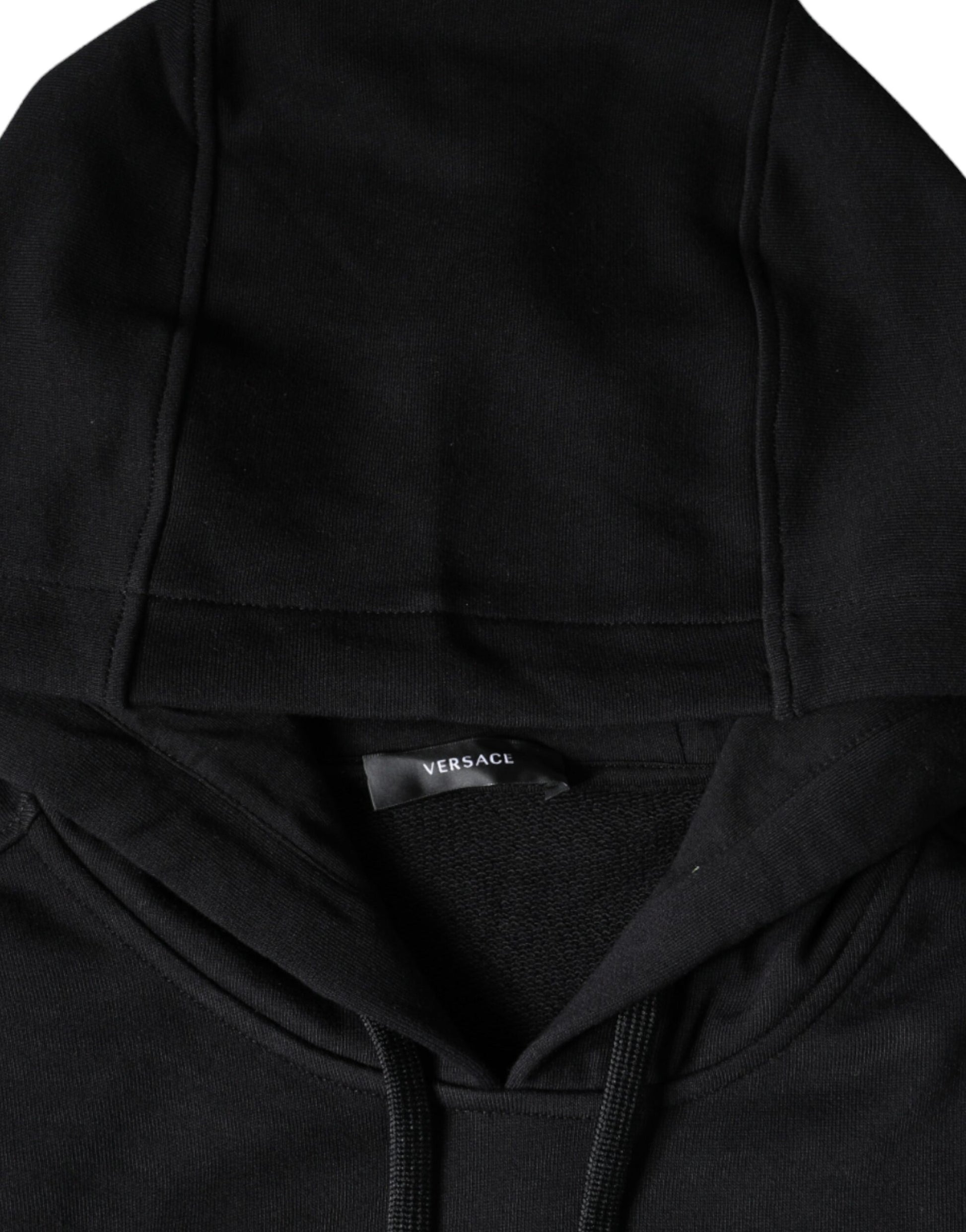Versace Black Medusa Print Cotton HoodiePullover Sweatshirt Sweater - ClickThatClicks 