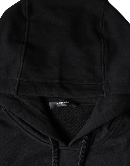 Versace Black Medusa Print Cotton HoodiePullover Sweatshirt Sweater - ClickThatClicks 