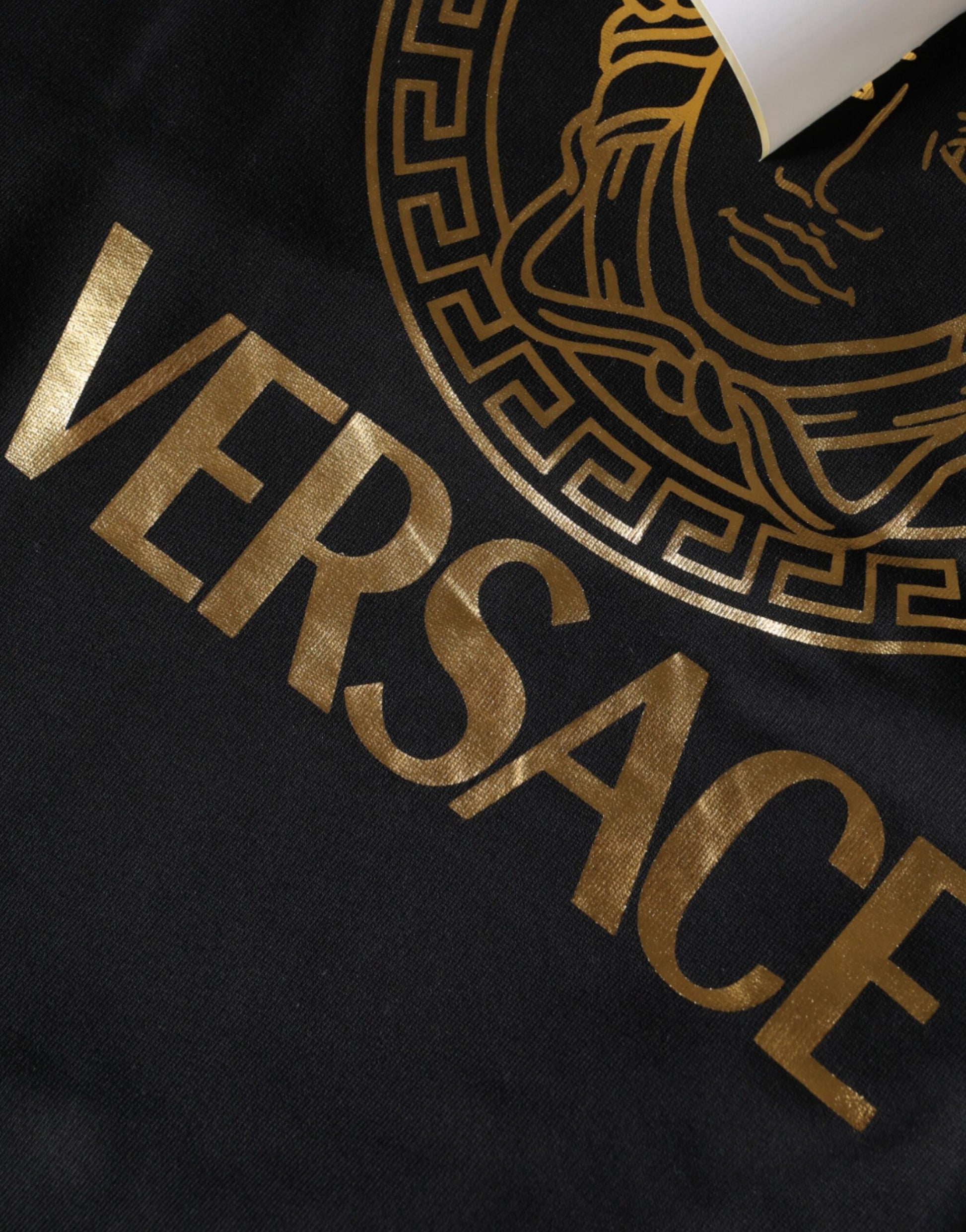 Versace Black Medusa Print Cotton HoodiePullover Sweatshirt Sweater - ClickThatClicks 