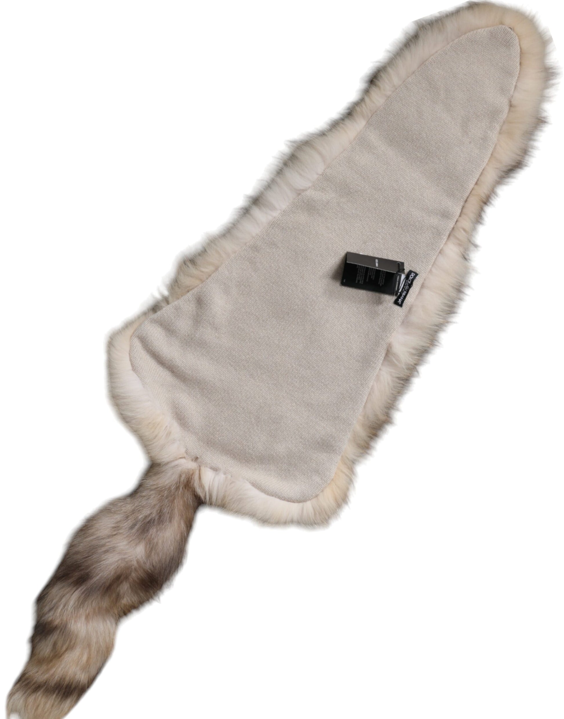 Dolce & Gabbana Brown Frost Fox Fur Neck Warmer Winter Scarf - ClickThatClicks 