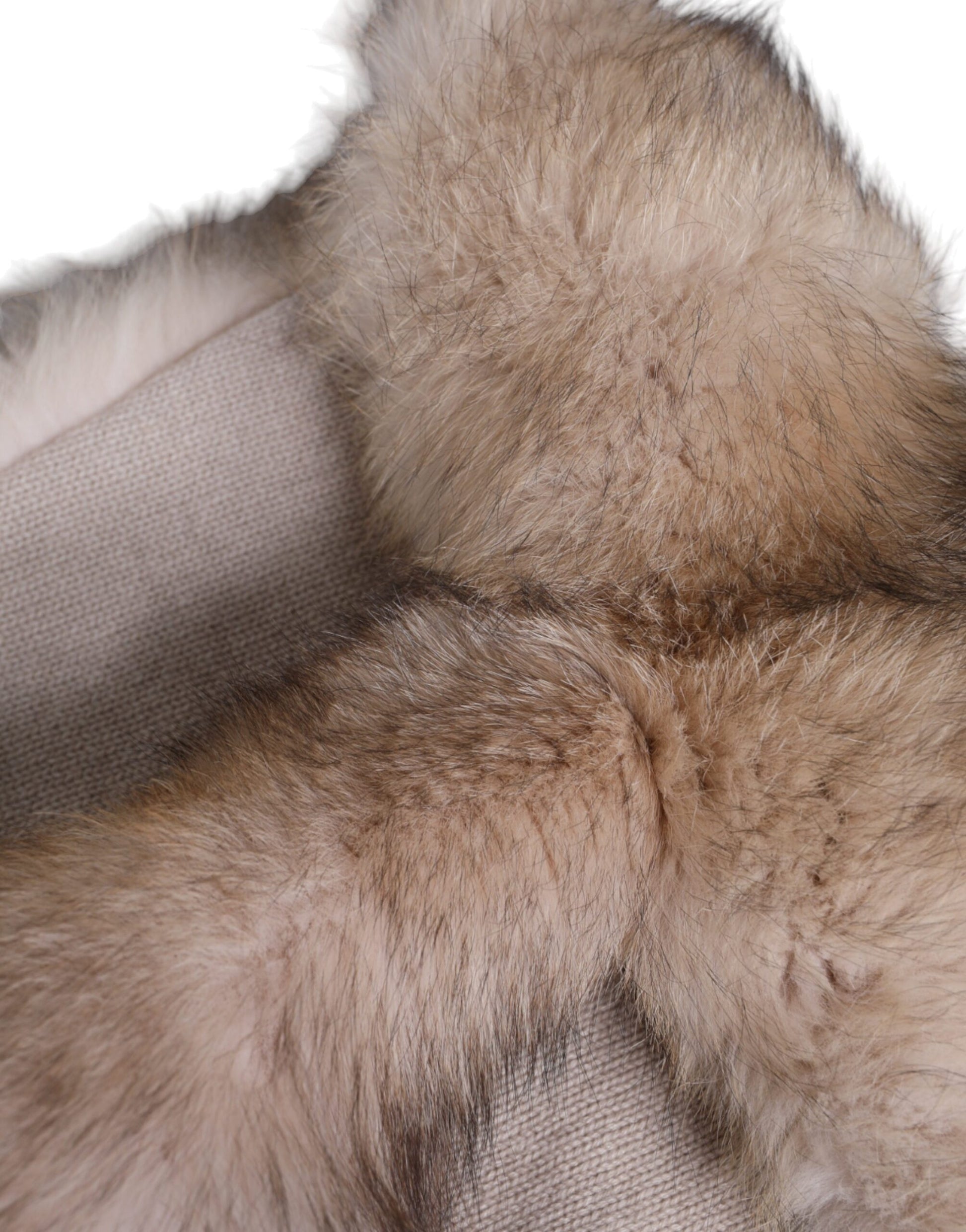 Dolce & Gabbana Brown Frost Fox Fur Neck Warmer Winter Scarf - ClickThatClicks 