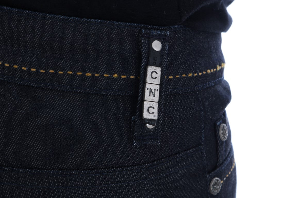 Costume National Blue Cotton Stretch Slim Fit Jeans - ClickThatClicks 