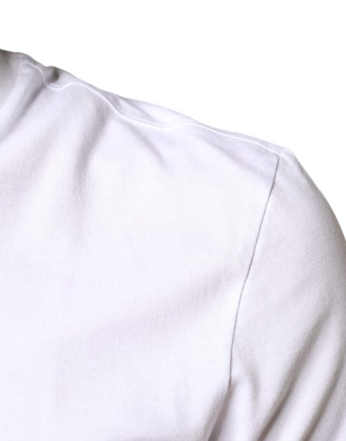 Dolce & Gabbana White Cotton DG Applique Casual T-shirt - ClickThatClicks 