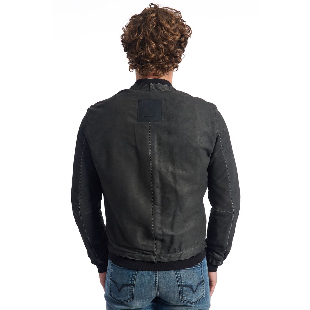 Roberto Pepe Luxury Gray Lambskin Men Jacket - ClickThatClicks 