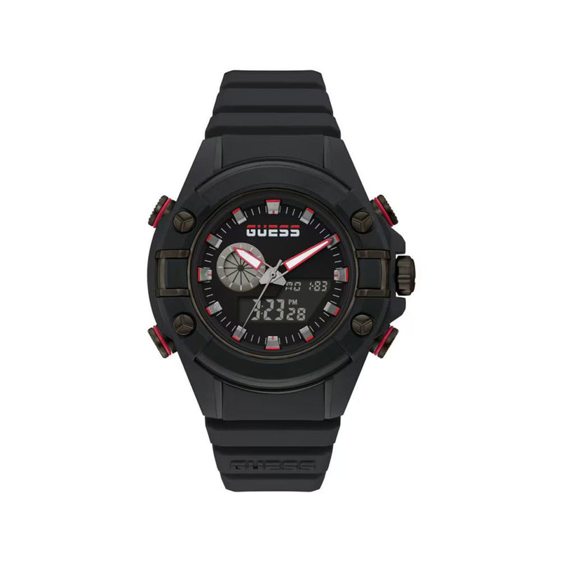 Guess Black Resin Sport Watch
