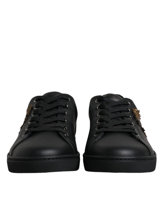 Dolce & Gabbana Black London Sacred Heart Men Sneakers Shoes - ClickThatClicks 