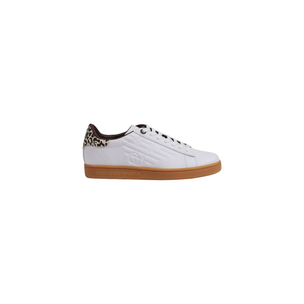 EA7 Emporio Armani Beige Leather Low Top Sneakers - ClickThatClicks 