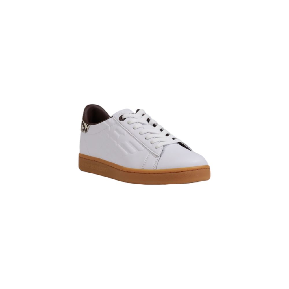 EA7 Emporio Armani Beige Leather Low Top Sneakers - ClickThatClicks 