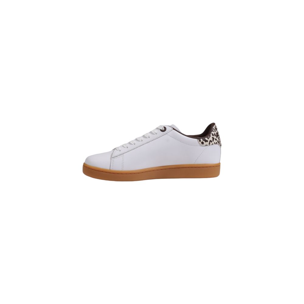 EA7 Emporio Armani Beige Leather Low Top Sneakers - ClickThatClicks 