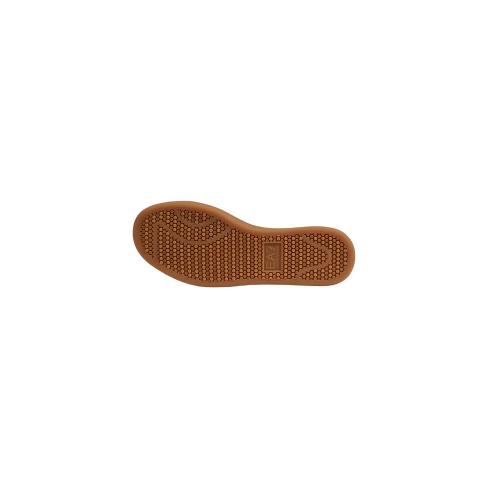 EA7 Emporio Armani Beige Leather Low Top Sneakers - ClickThatClicks 