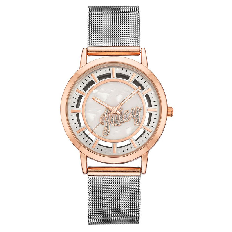 Juicy Couture Silver Stainless Steel Dress Watch
