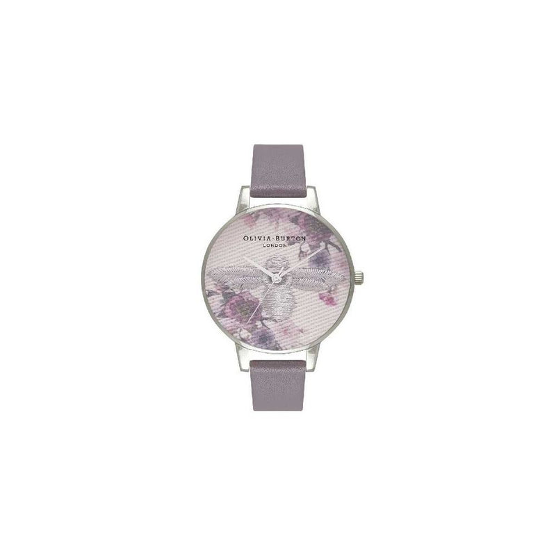 Olivia Burton Gray Artificial Leather Dress Watch