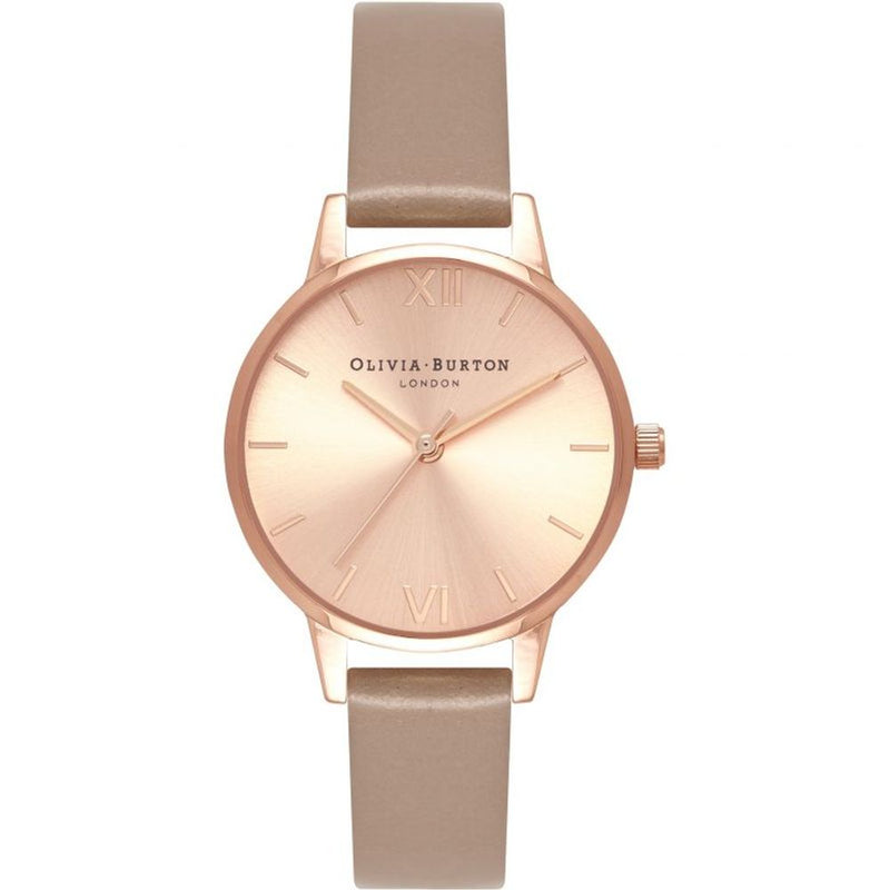 Olivia Burton Brown Artificial Leather Dress Watch