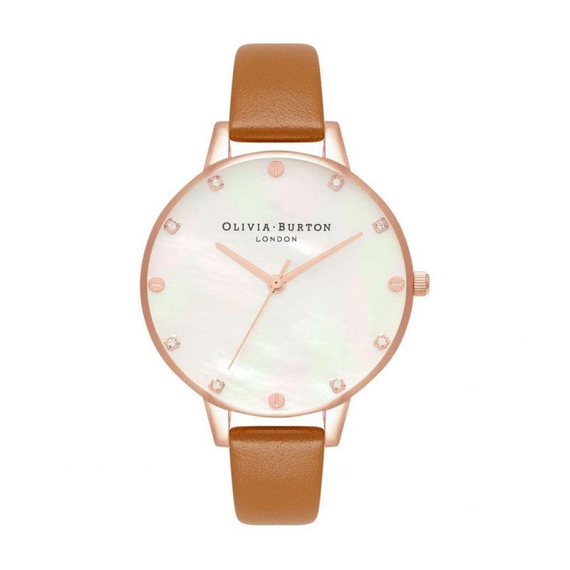 Olivia Burton Brown Artificial Leather Dress Watch