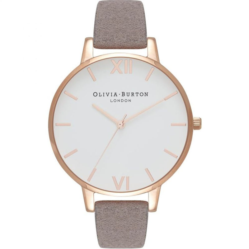Olivia Burton Gray Artificial Leather Dress Watch