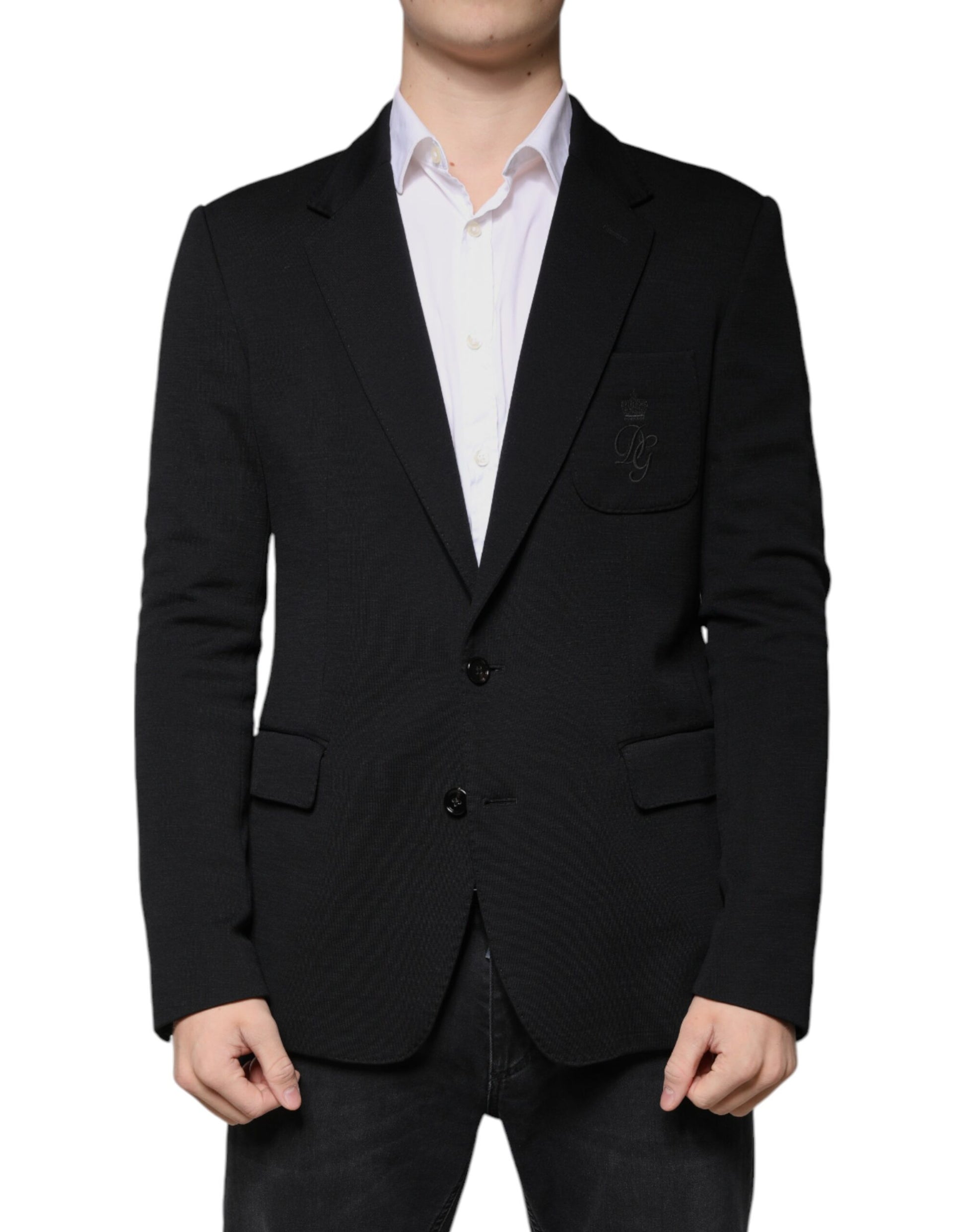 Dolce & Gabbana Black Wool Single Breasted Formal Blazer - ClickThatClicks 