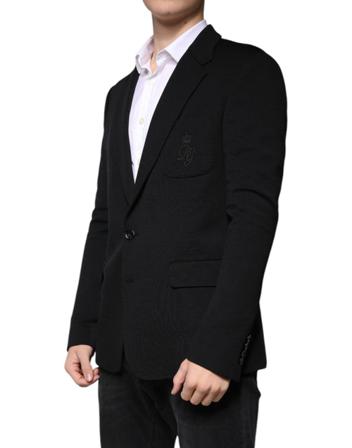 Dolce & Gabbana Black Wool Single Breasted Formal Blazer - ClickThatClicks 