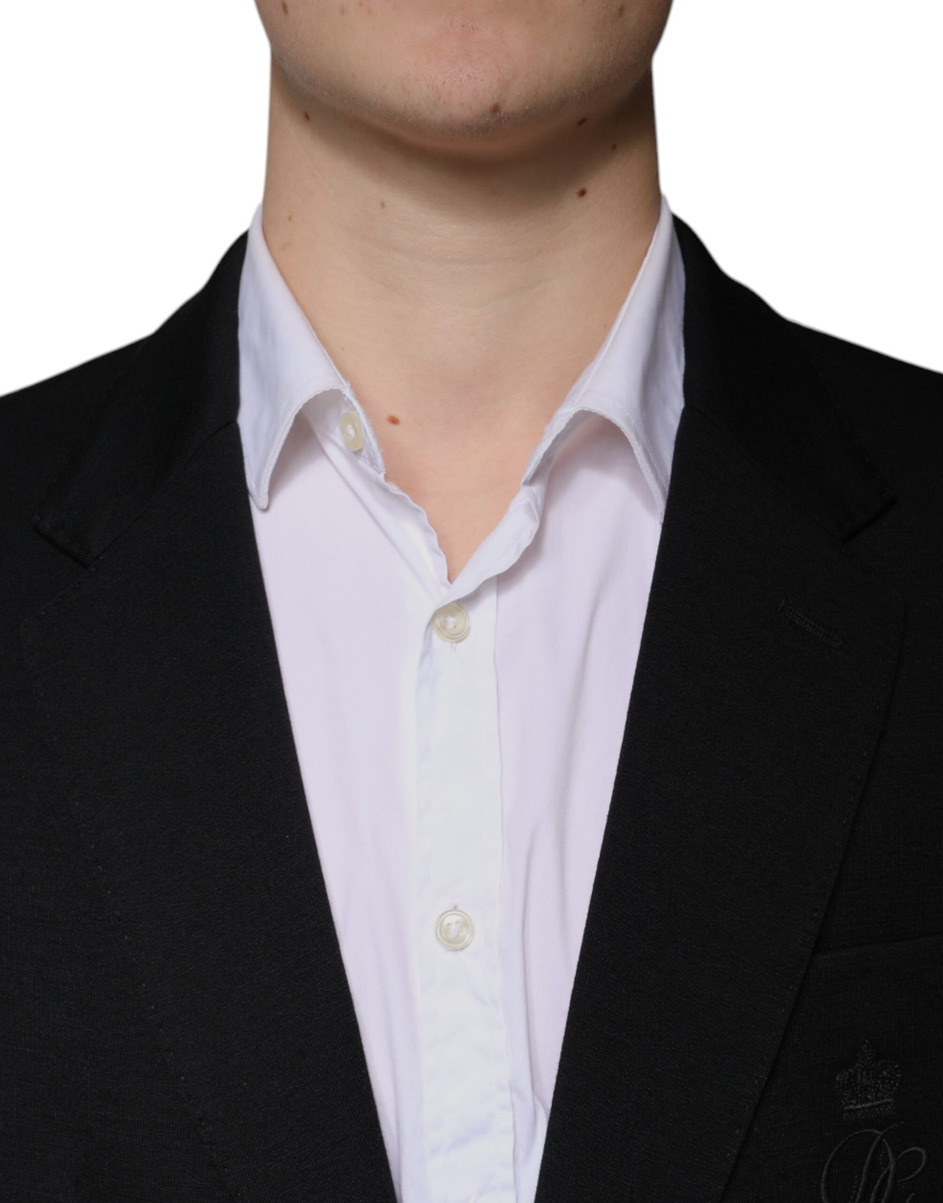 Dolce & Gabbana Black Wool Single Breasted Formal Blazer - ClickThatClicks 