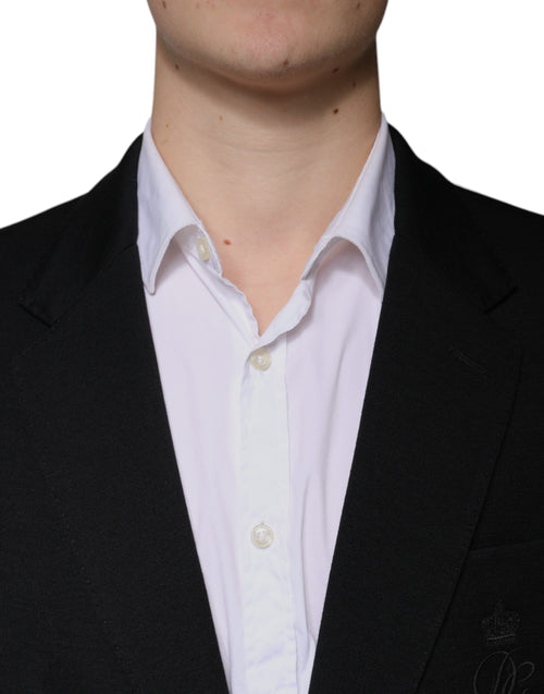 Dolce & Gabbana Black Wool Single Breasted Formal Blazer - ClickThatClicks 