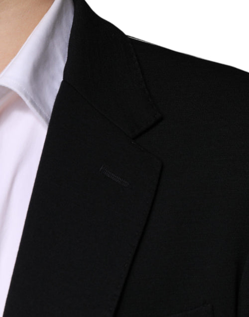 Dolce & Gabbana Black Wool Single Breasted Formal Blazer - ClickThatClicks 