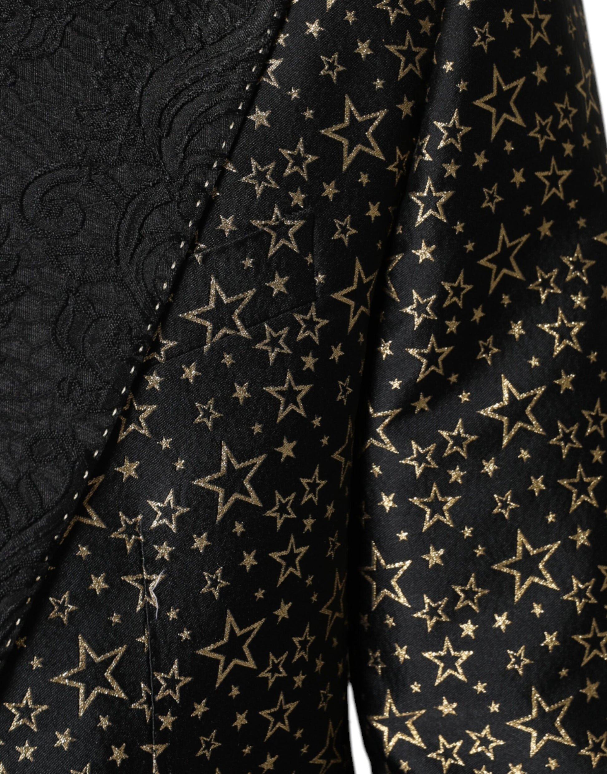 Dolce & Gabbana Black Stars Jacquard SICILIA 2 Piece Suit - ClickThatClicks 