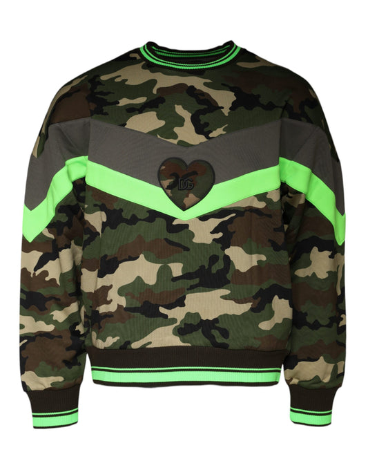 Dolce & Gabbana Multicolor Camouflage Sweatshirt Sweater - ClickThatClicks 