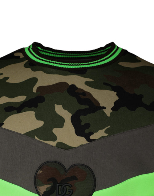 Dolce & Gabbana Multicolor Camouflage Sweatshirt Sweater - ClickThatClicks 