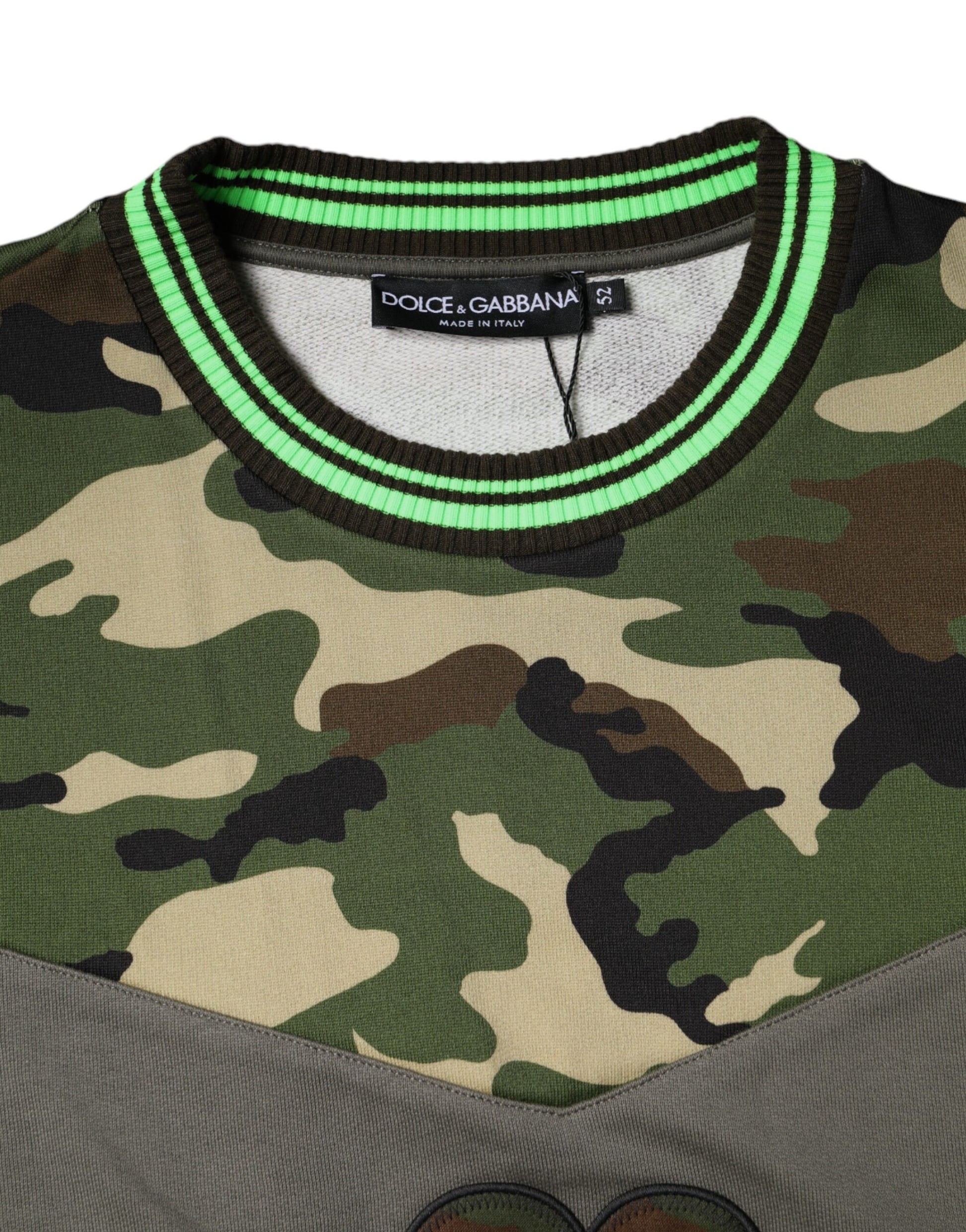 Dolce & Gabbana Multicolor Camouflage Sweatshirt Sweater - ClickThatClicks 