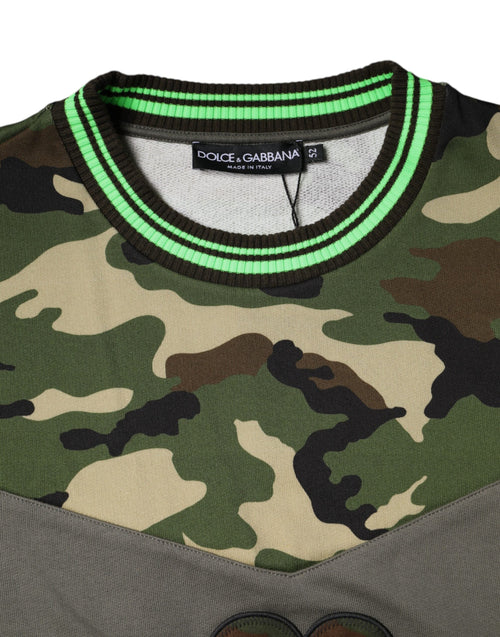 Dolce & Gabbana Multicolor Camouflage Sweatshirt Sweater - ClickThatClicks 