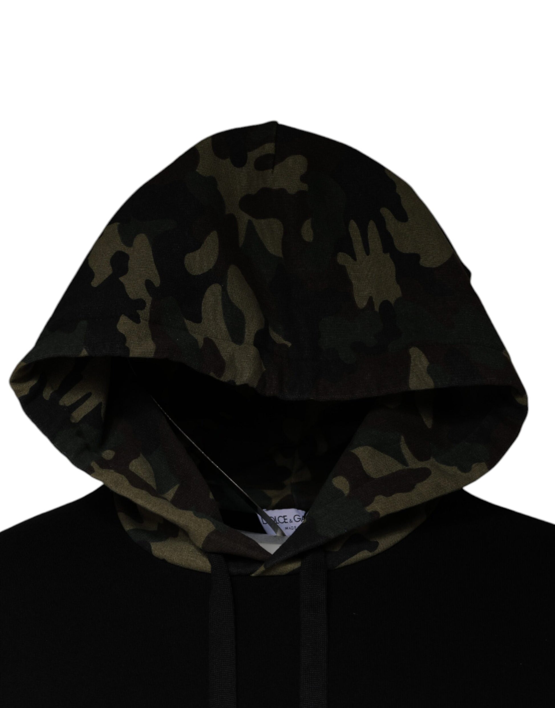 Dolce & Gabbana Black Camouflage Hooded Sweatshirt Sweater - ClickThatClicks 