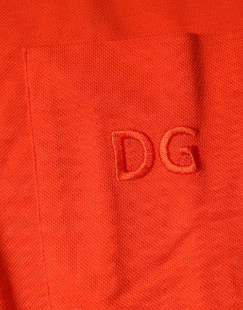 Dolce & Gabbana Orange Cotton Button Down Casual Polo Shirt - ClickThatClicks 
