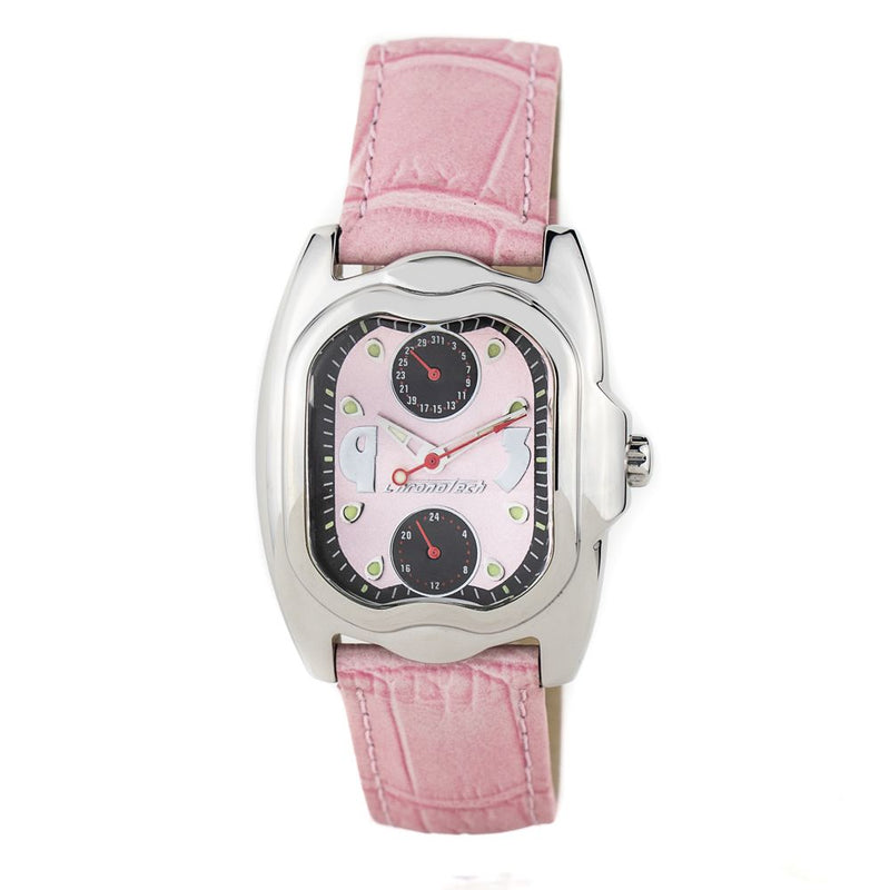 Chronotech Multicolor Leather Dress Watch