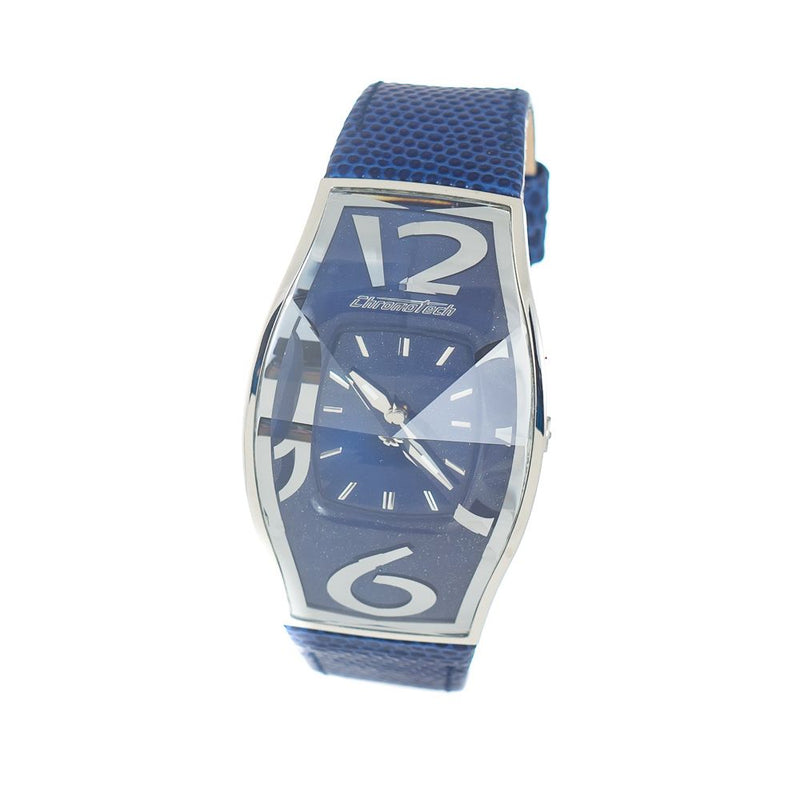 Chronotech Blue Leather Dress Watch