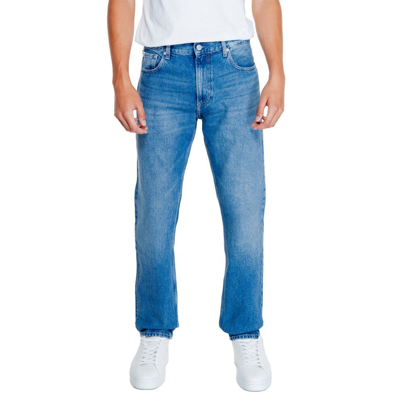 Calvin Klein Jeans Light Blue Cotton Relaxed Fit Jeans