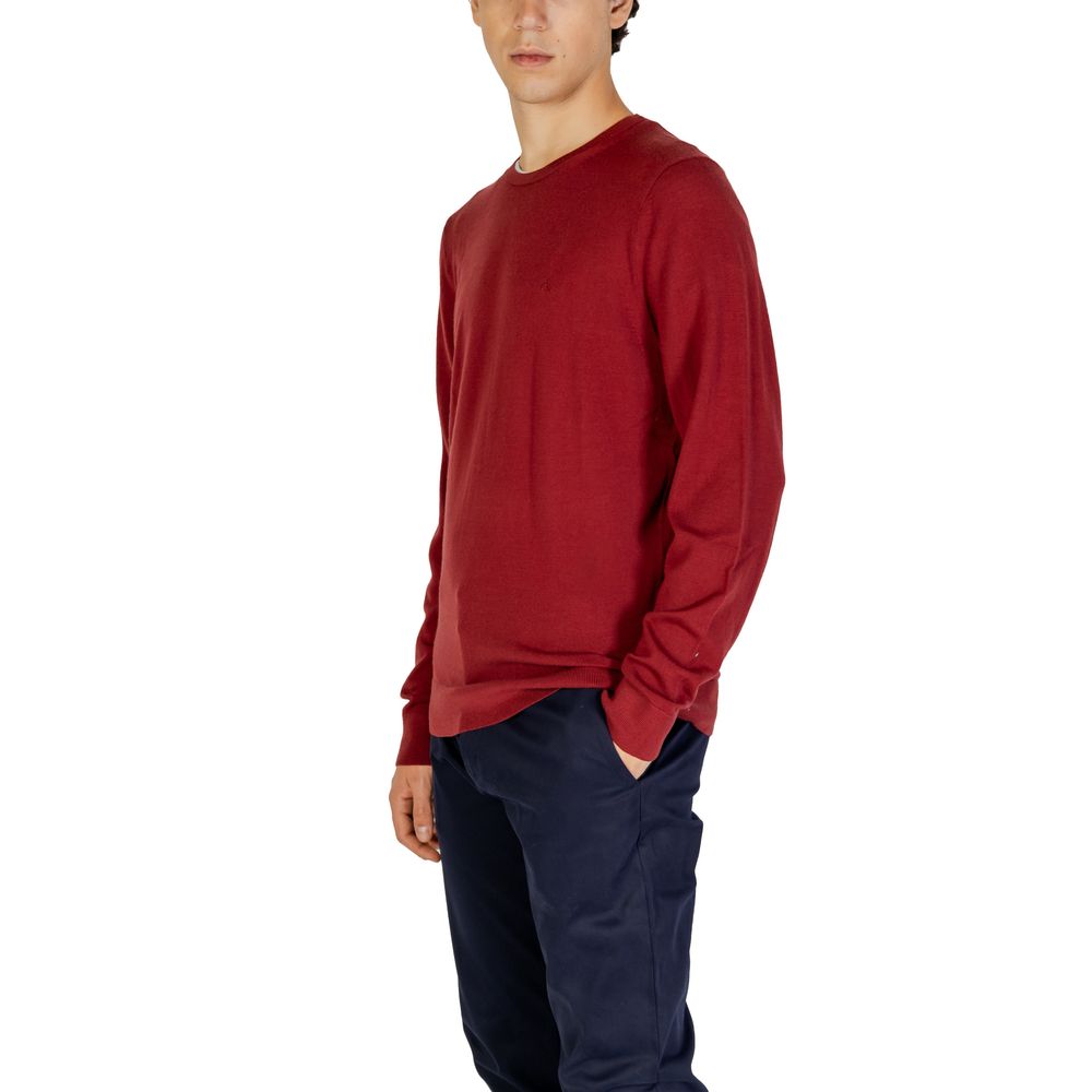 Calvin Klein Bordeaux Recycled Wool Sweatshirt - ClickThatClicks 