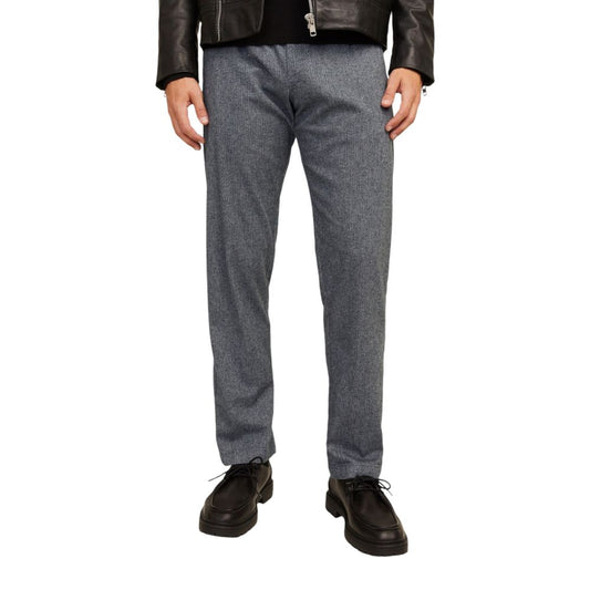 Jack Jones Gray Cotton Casual Pants - ClickThatClicks 