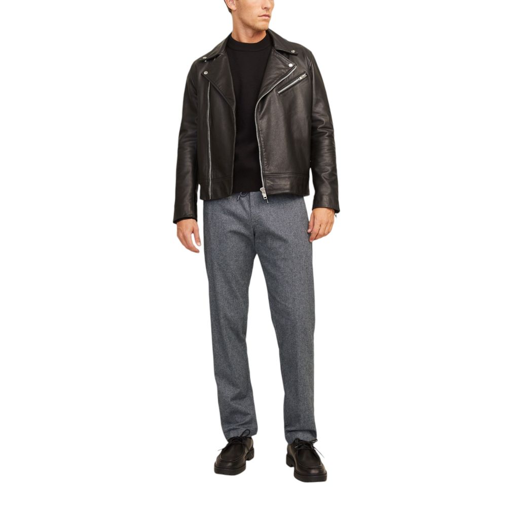 Jack Jones Gray Cotton Casual Pants - ClickThatClicks 