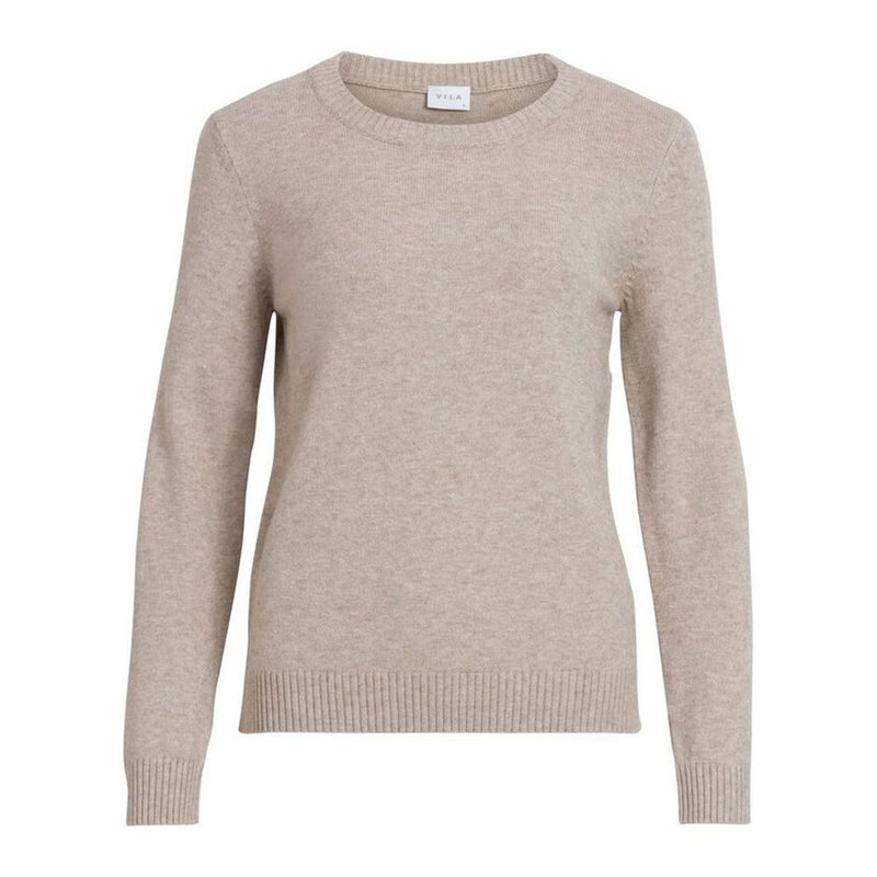 Vila Clothes Beige Viscose Sweatshirt