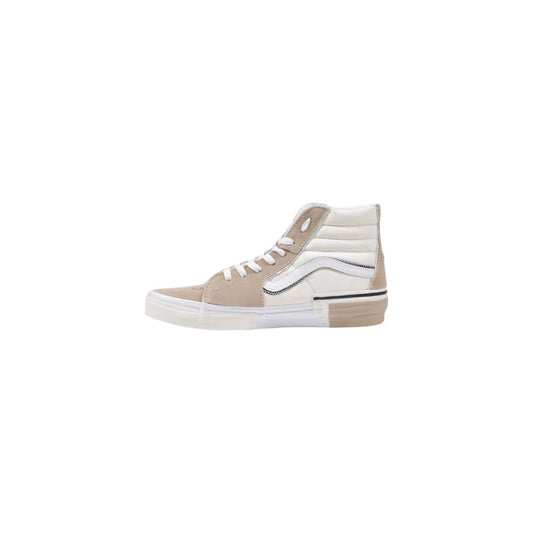 Vans Beige Leather High Top Sneakers - ClickThatClicks 