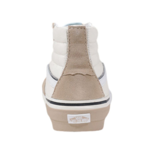 Vans Beige Leather High Top Sneakers - ClickThatClicks 