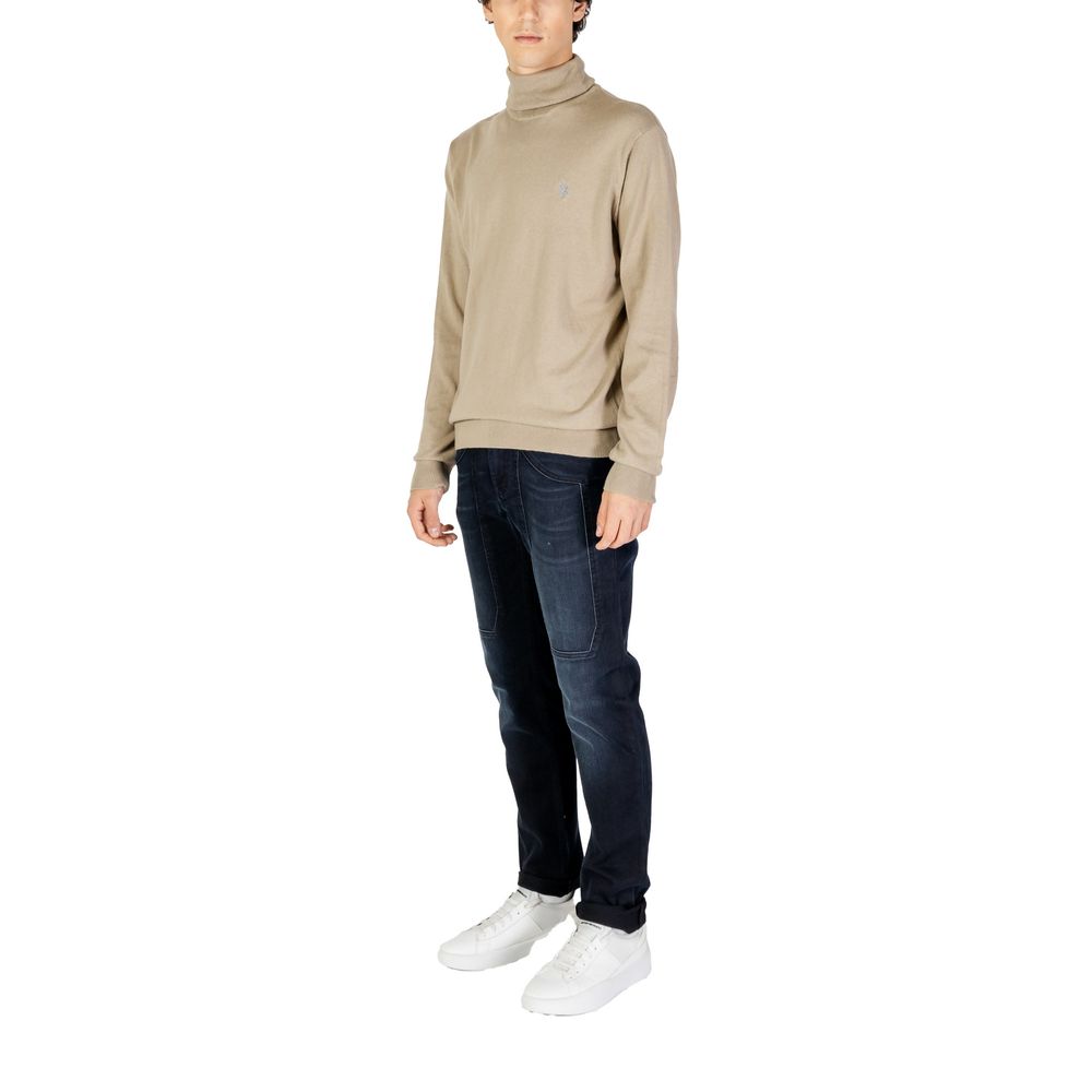 U.S. POLO ASSN. Beige Cotton Turtleneck - ClickThatClicks 