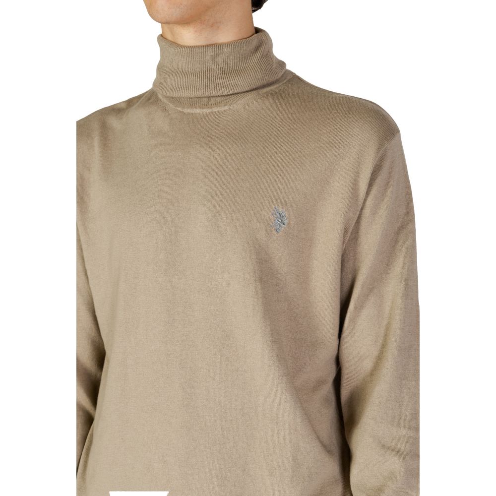 U.S. POLO ASSN. Beige Cotton Turtleneck - ClickThatClicks 