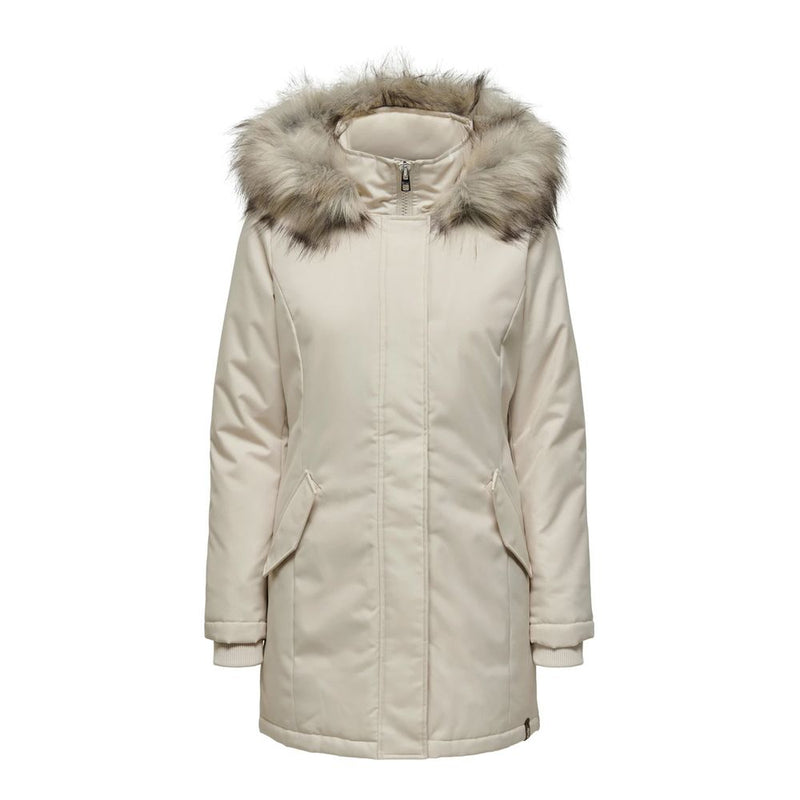 Only Beige Polyester Parka