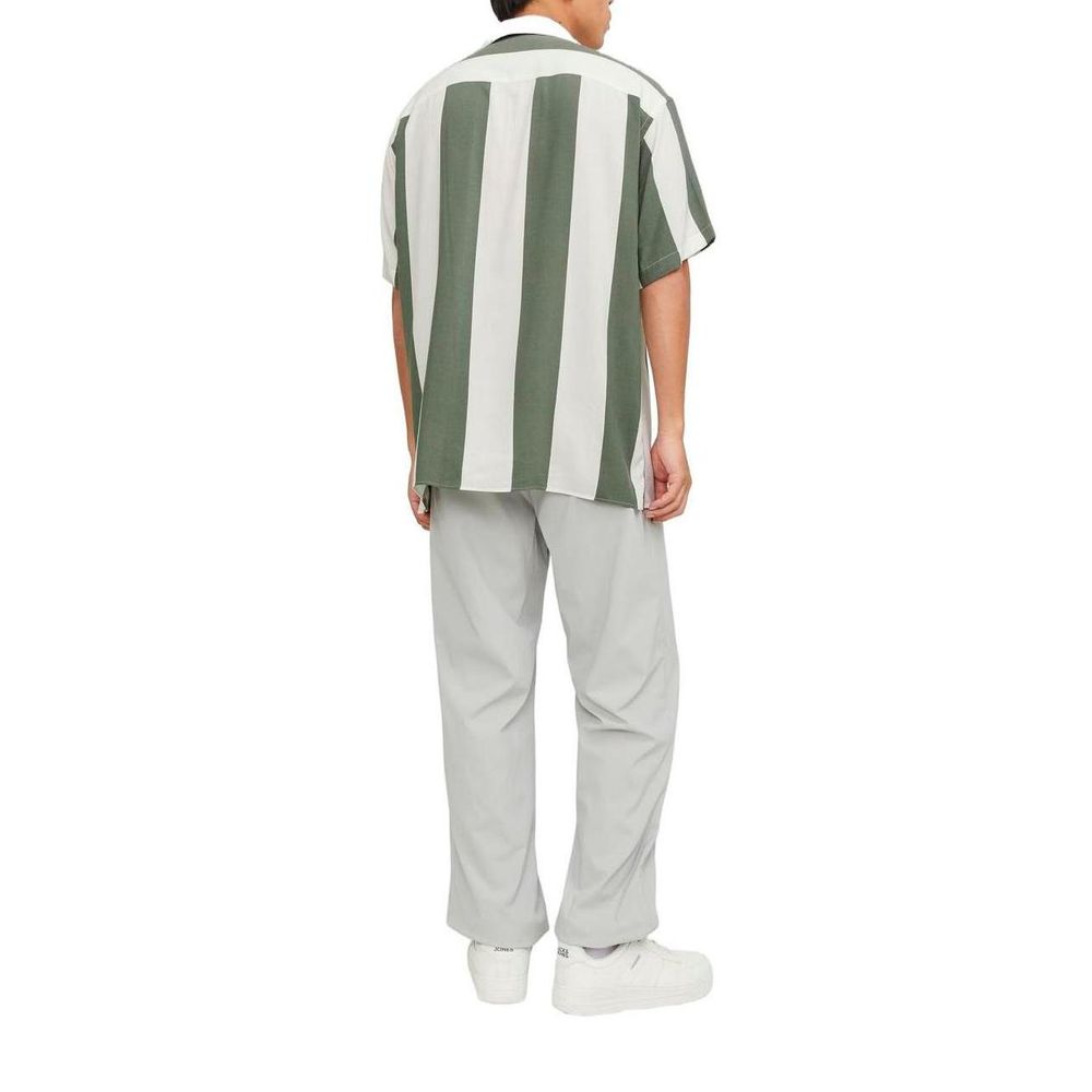 Jack Jones Green Viscose Shortsleeve Shirt - ClickThatClicks 
